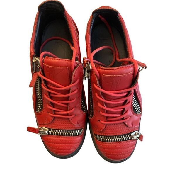 Giuseppe Zanotti Dylan quilted zip leather sneakers men's size 39.5 - Picture 3 of 11